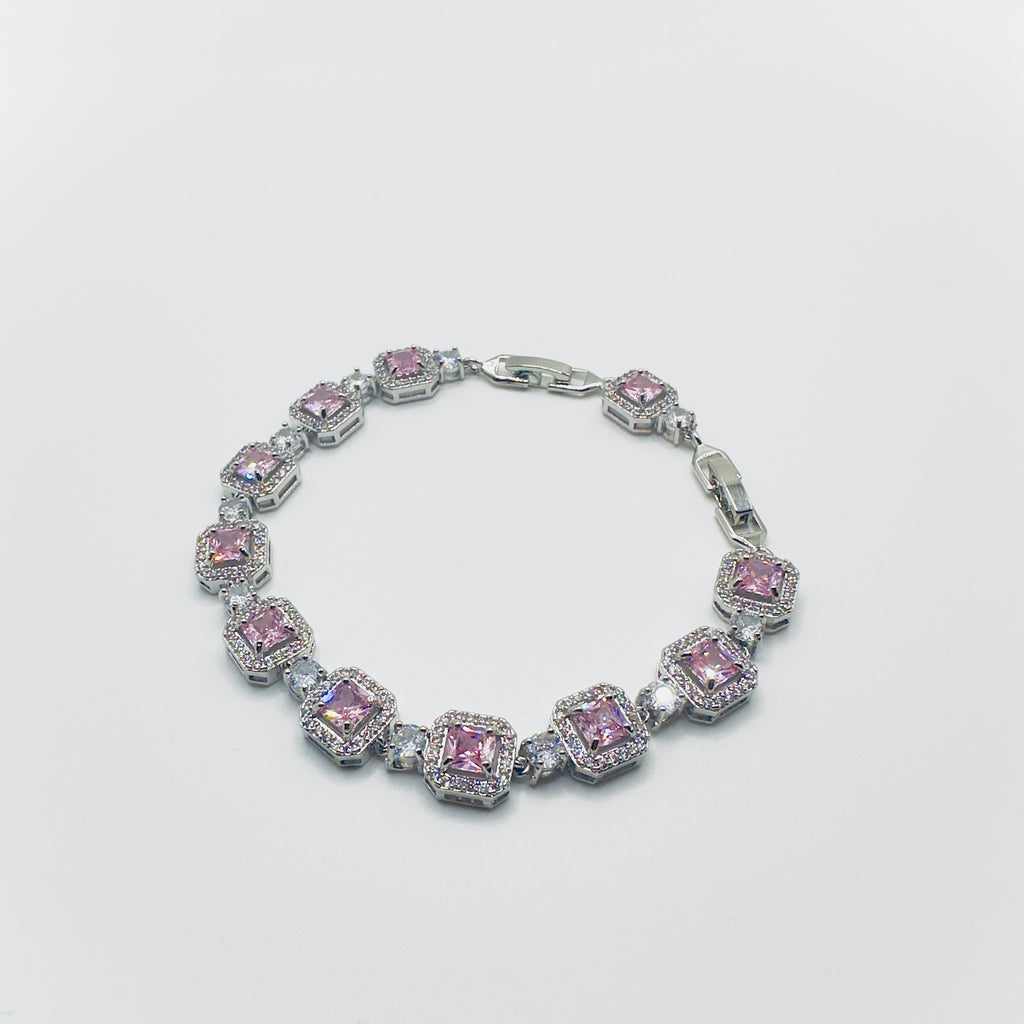 Cubic Gemstone Crystal Bracelet