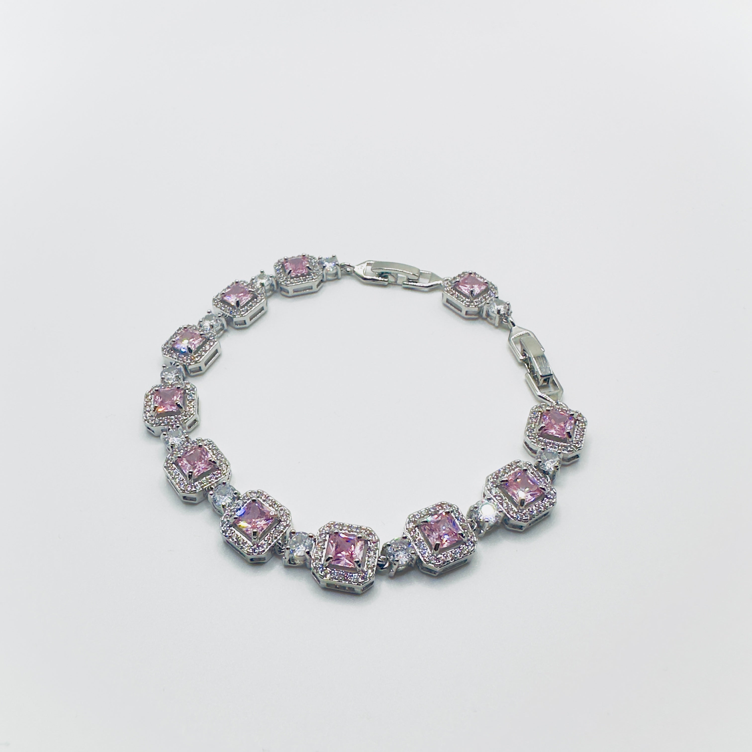 Cubic Gemstone Crystal Bracelet