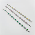 Cubic Gemstone Crystal Bracelet