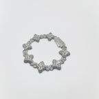 Iced-Out Crystal Clover Bracelet
