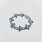 Iced-Out Crystal Clover Bracelet