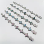 Iced-Out Crystal Clover Bracelet