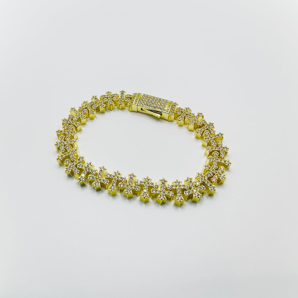 Crystal Cross Tennis Bracelet