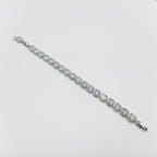 Cubic Gemstone Crystal Tennis Bracelet