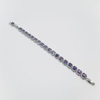 Cubic Gemstone Crystal Tennis Bracelet