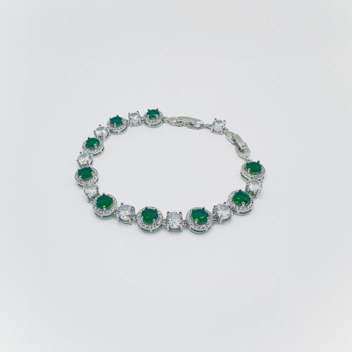 Circular Gemstone Crystal Bracelet