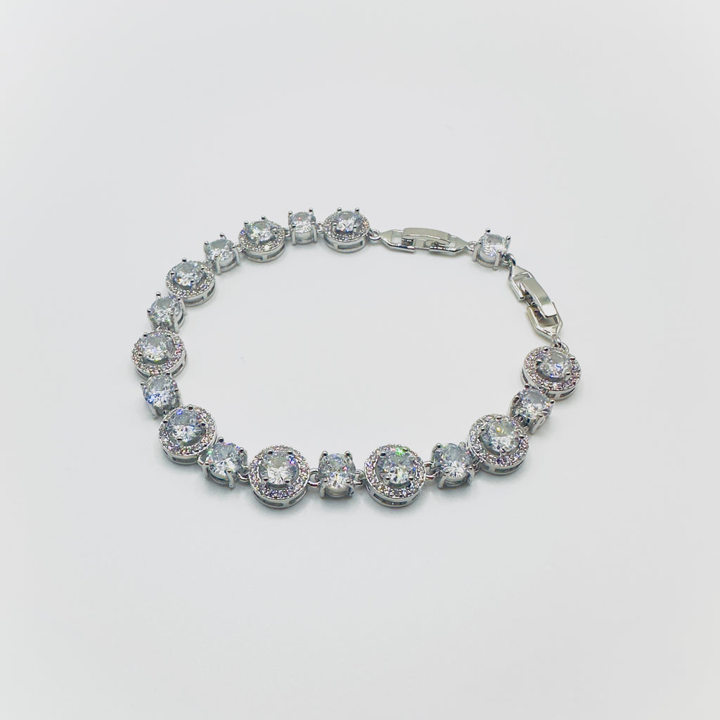 Circular Gemstone Crystal Bracelet