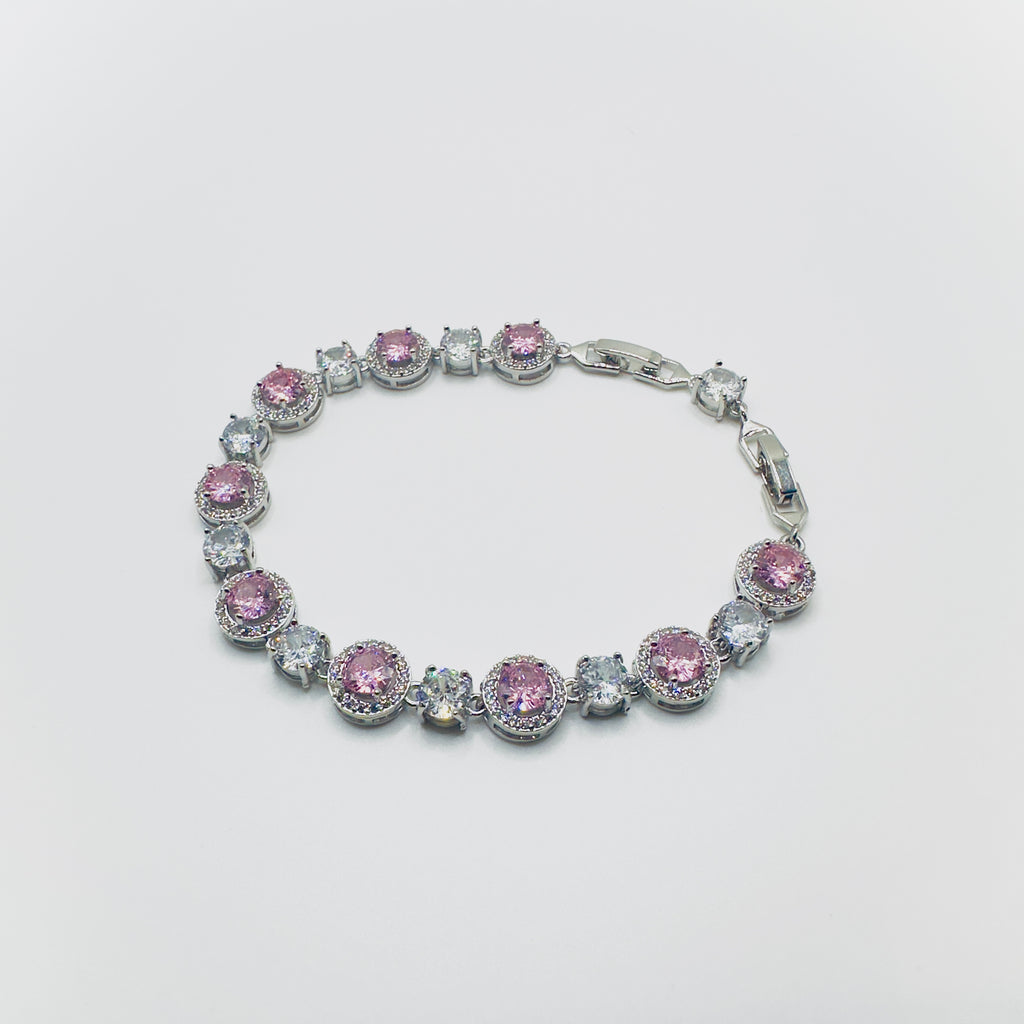 Circular Gemstone Crystal Bracelet