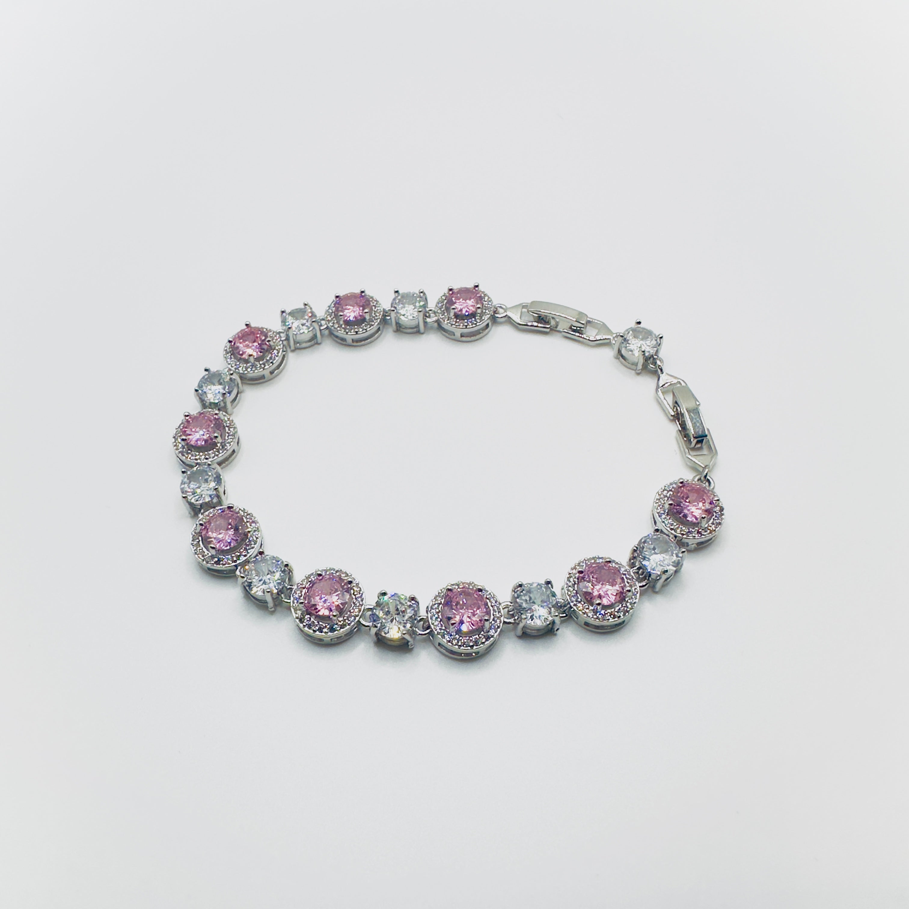 Circular Gemstone Crystal Bracelet