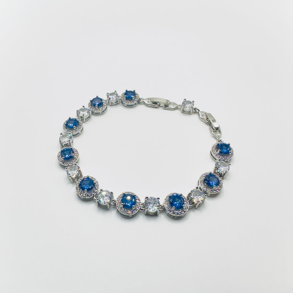 Circular Gemstone Crystal Bracelet