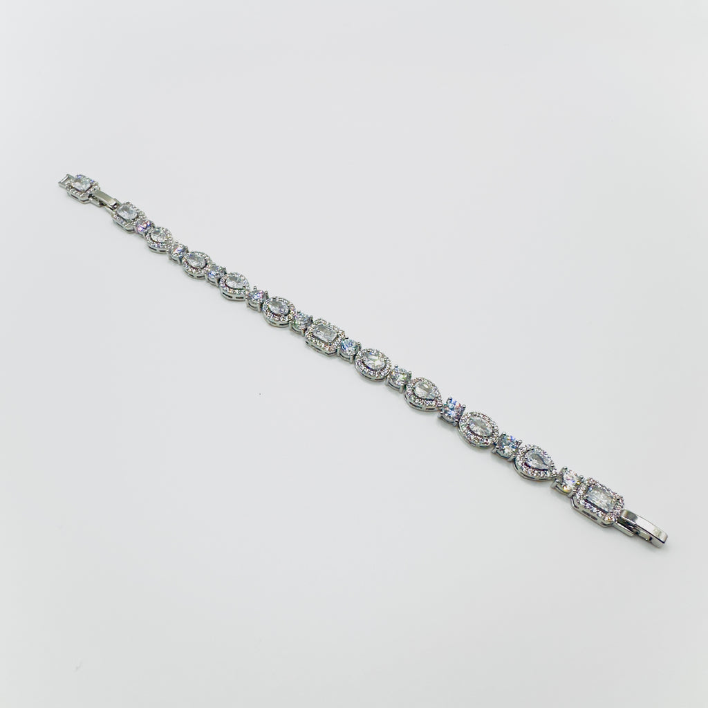 Multi-Shaped Gemstone Crystal Bracelet