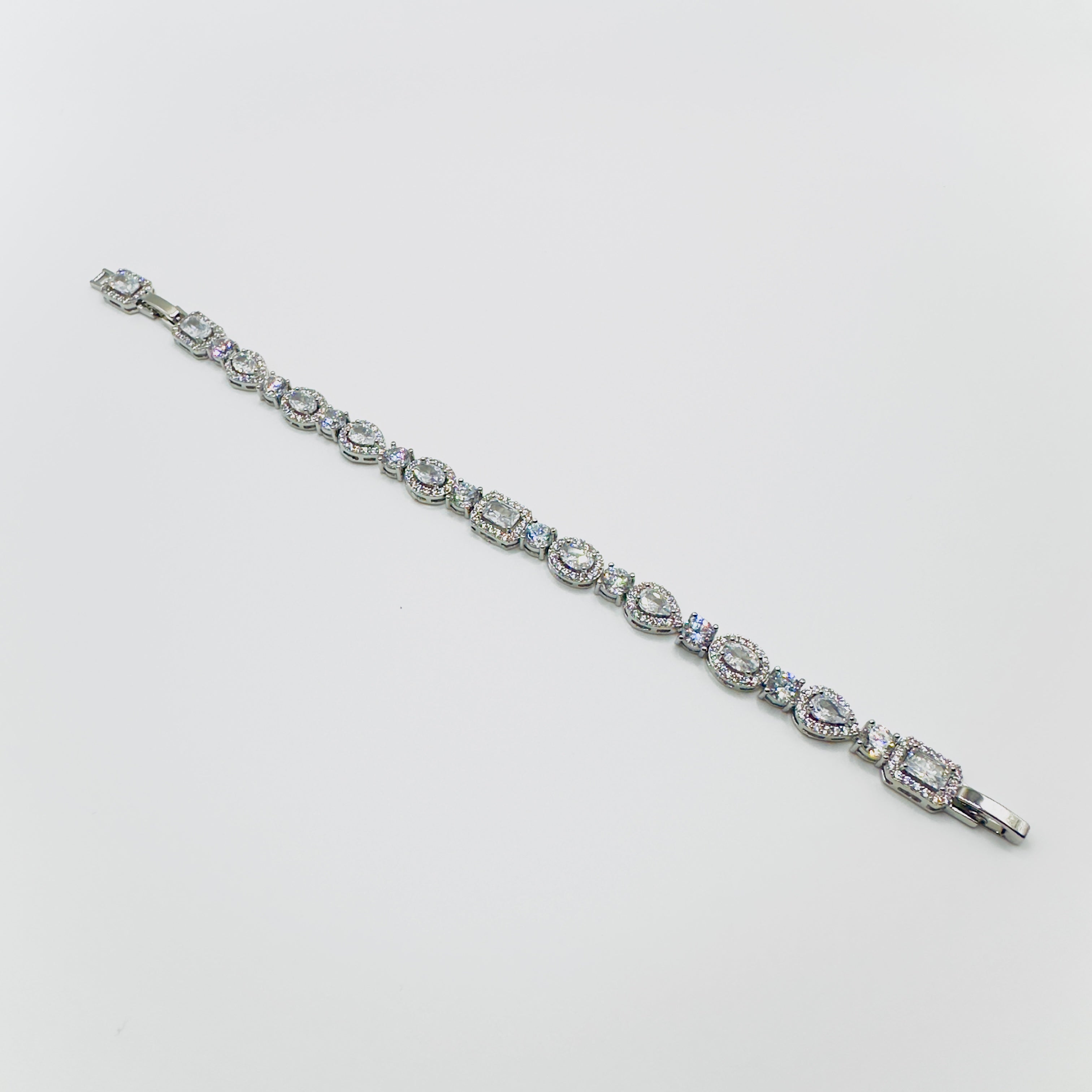 Multi-Shaped Gemstone Crystal Bracelet