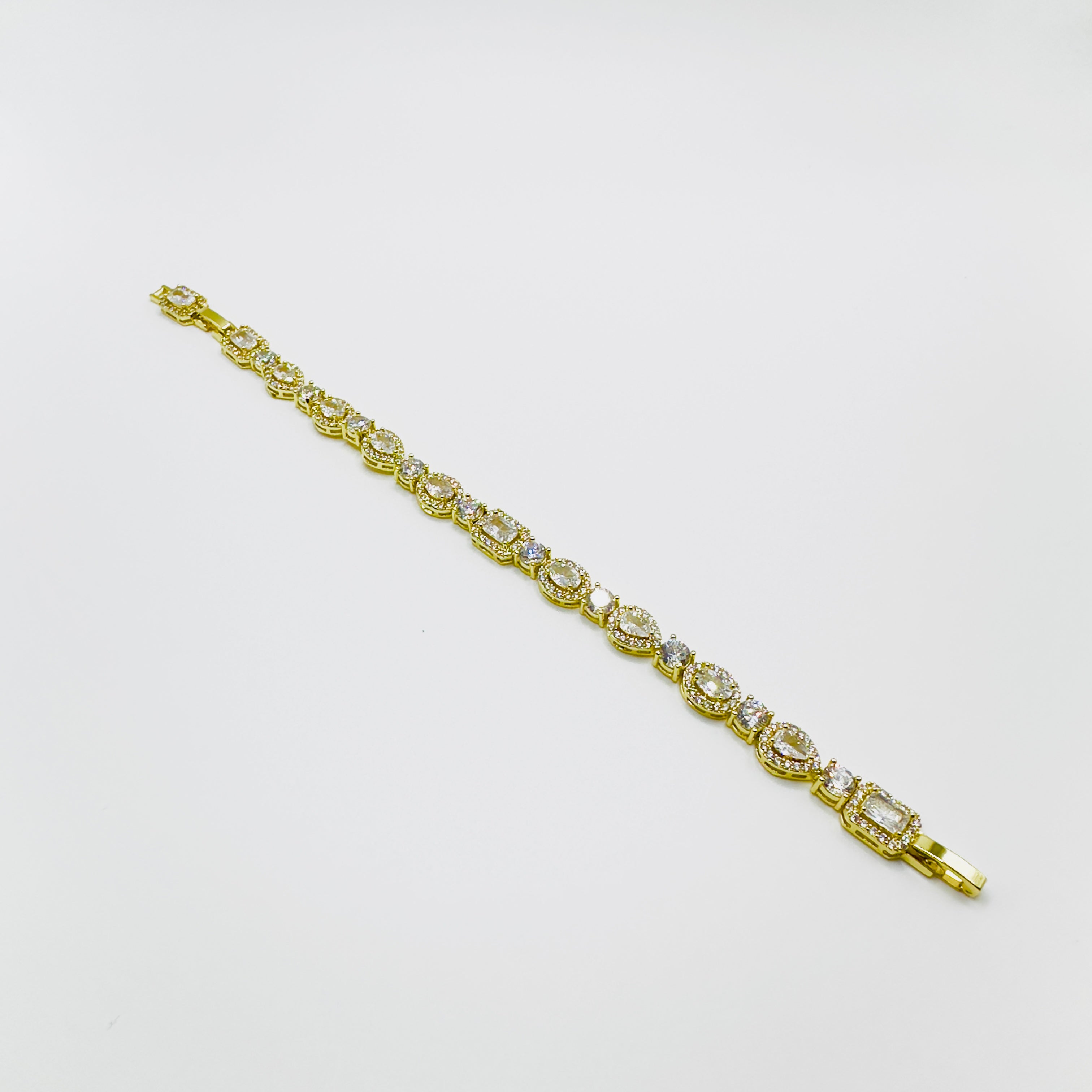 Multi-Shaped Gemstone Crystal Bracelet