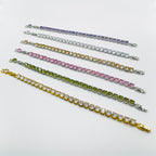 Colored Gemstone Tennis Bracelet
