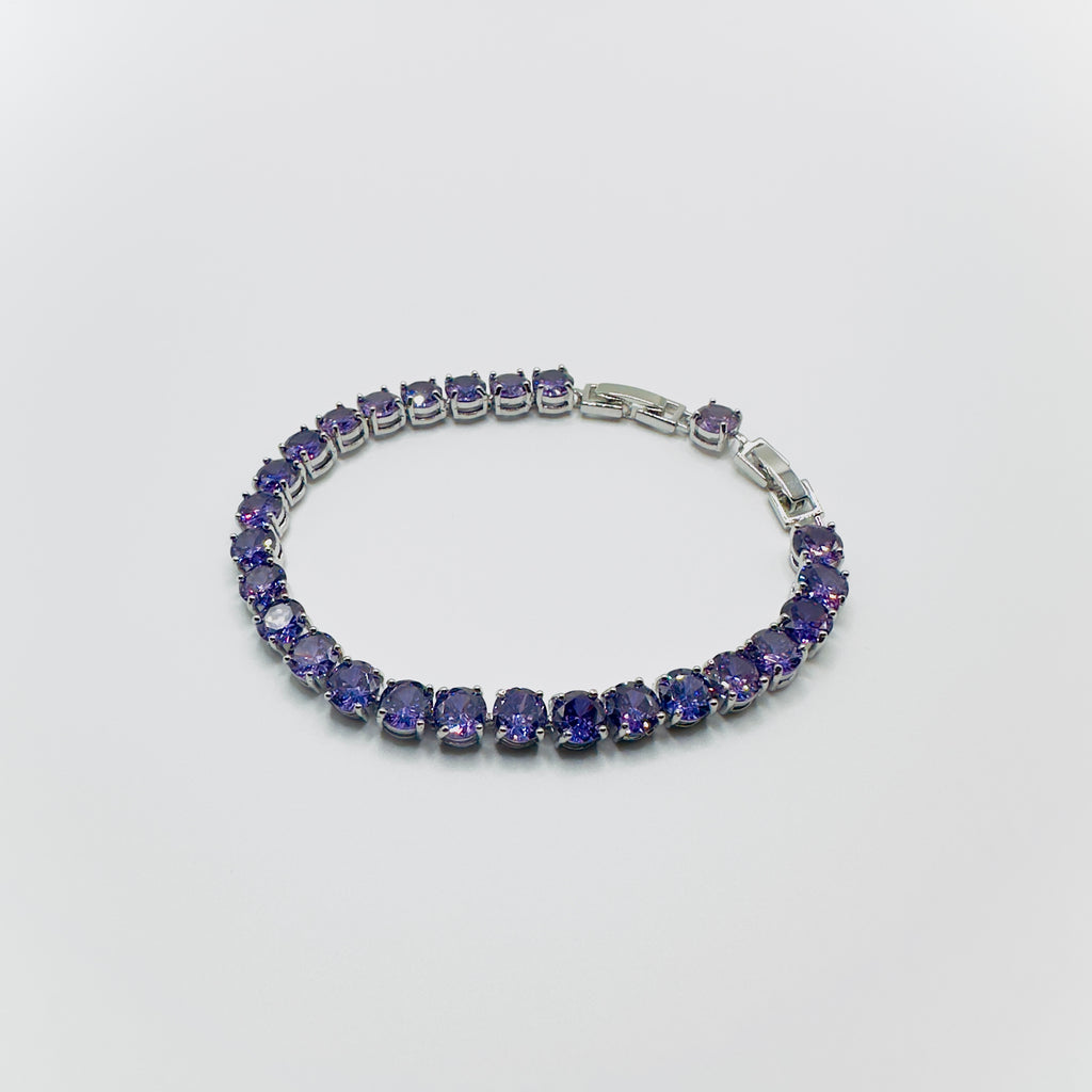 Colored Gemstone Tennis Bracelet