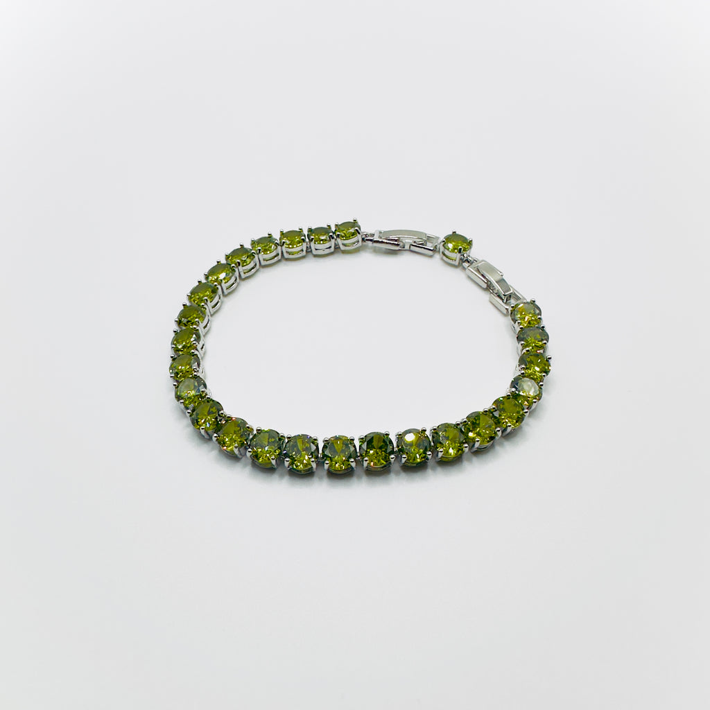 Colored Gemstone Tennis Bracelet