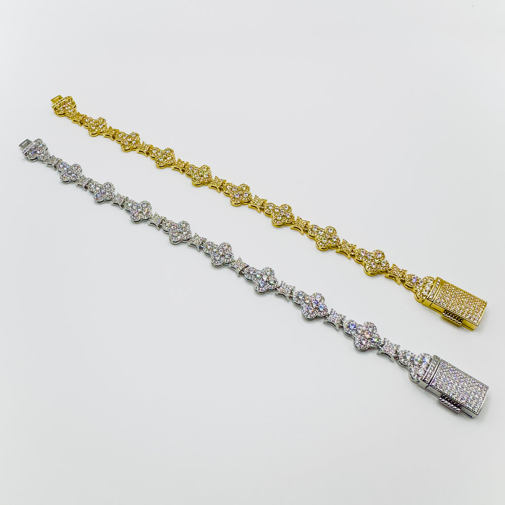 Iced-Out Cross Crystal Bracelet