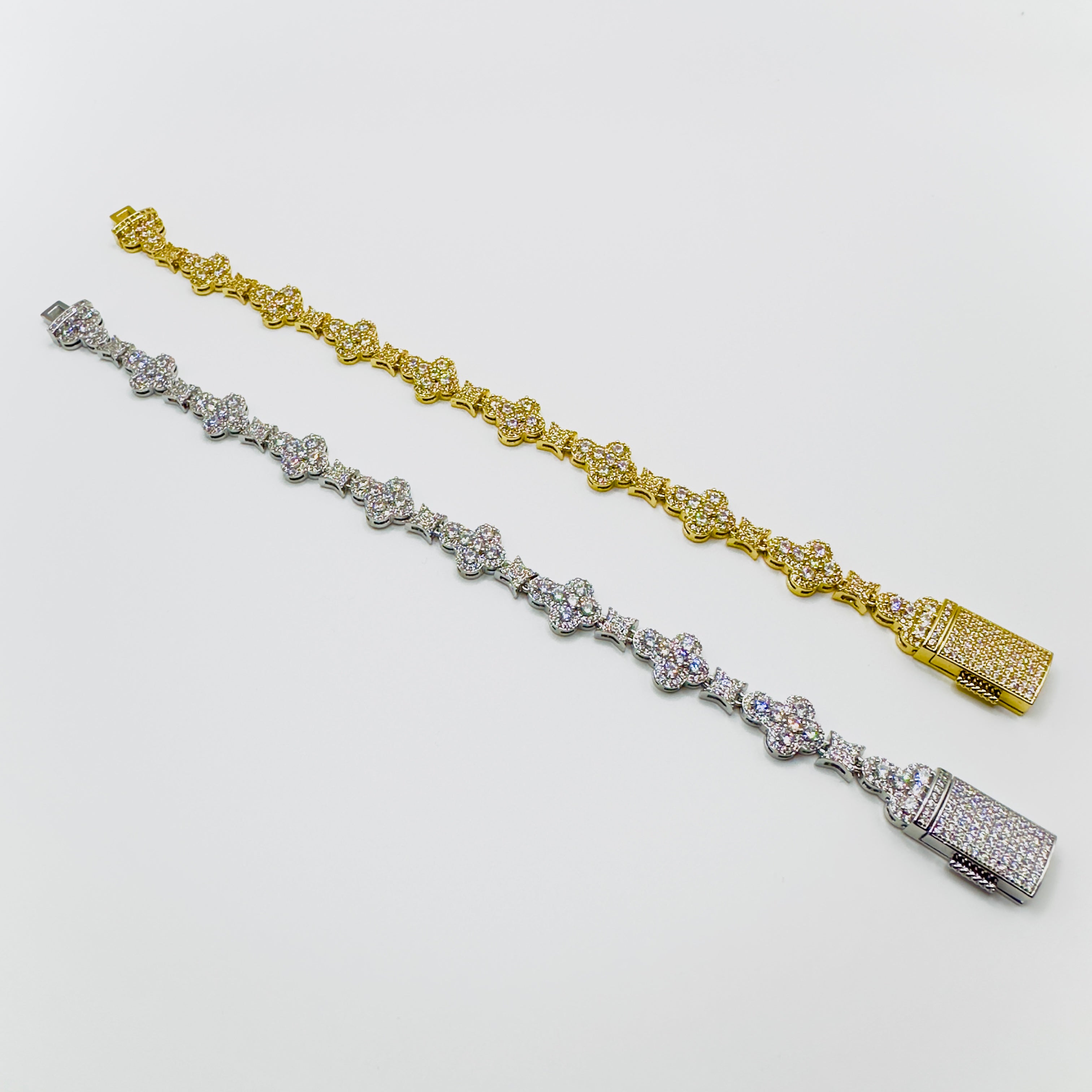 Iced-Out Cross Crystal Bracelet