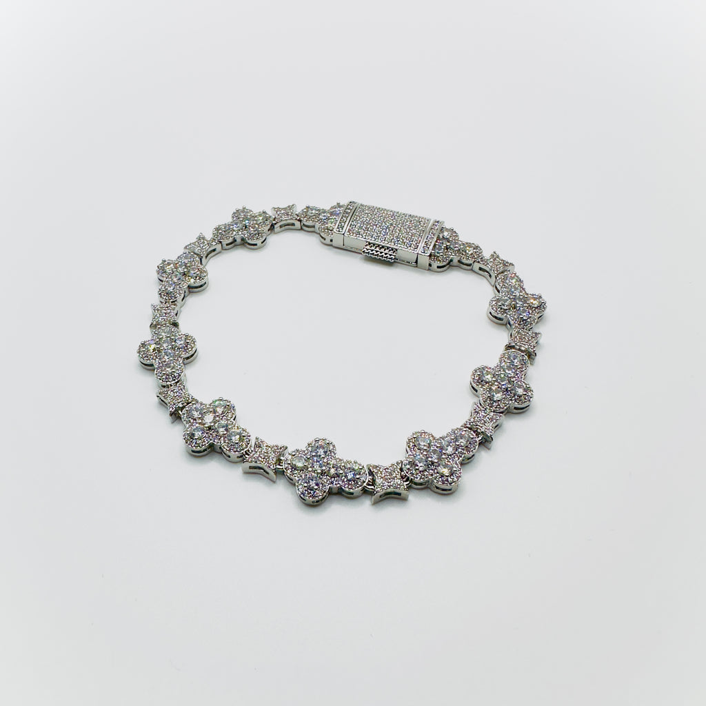 Iced-Out Cross Crystal Bracelet