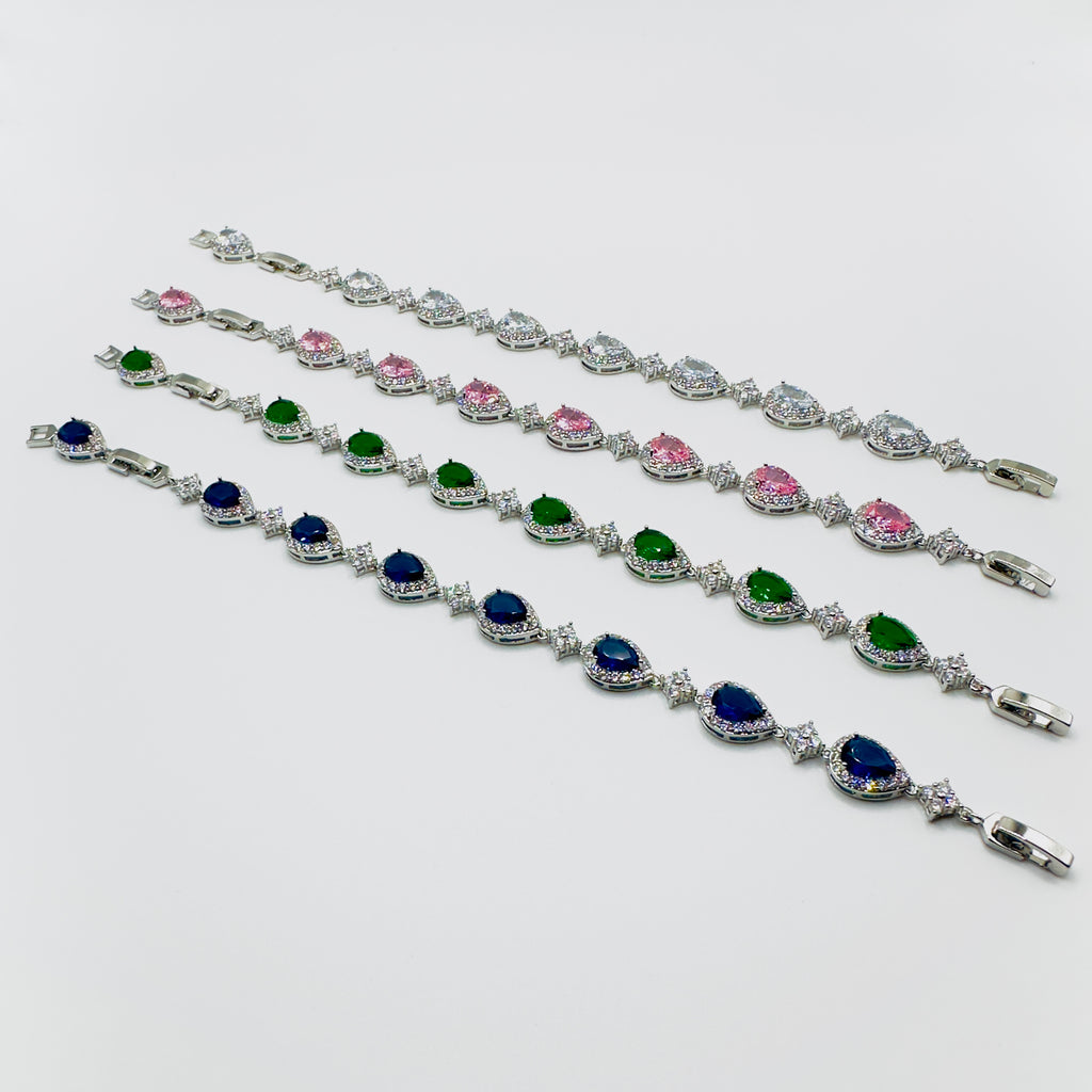 Teardrop Gemstone Star Crystal Bracelet